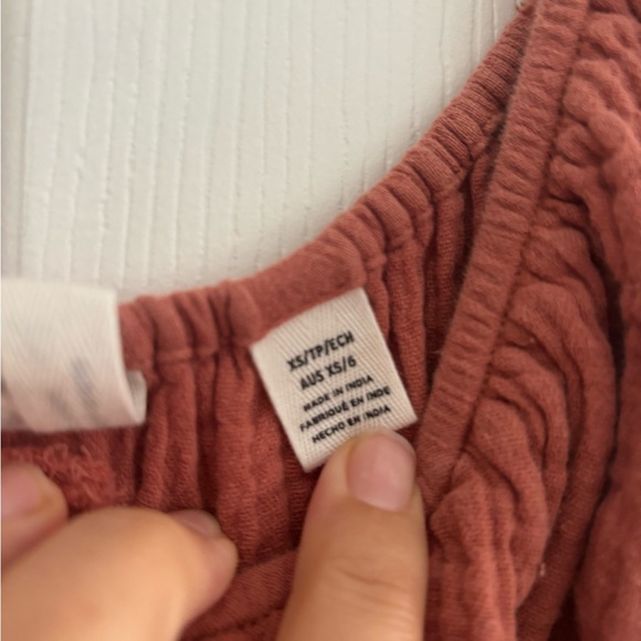 Roxy Ruffled Sleeve Rust Dress - Picture 5 of 6